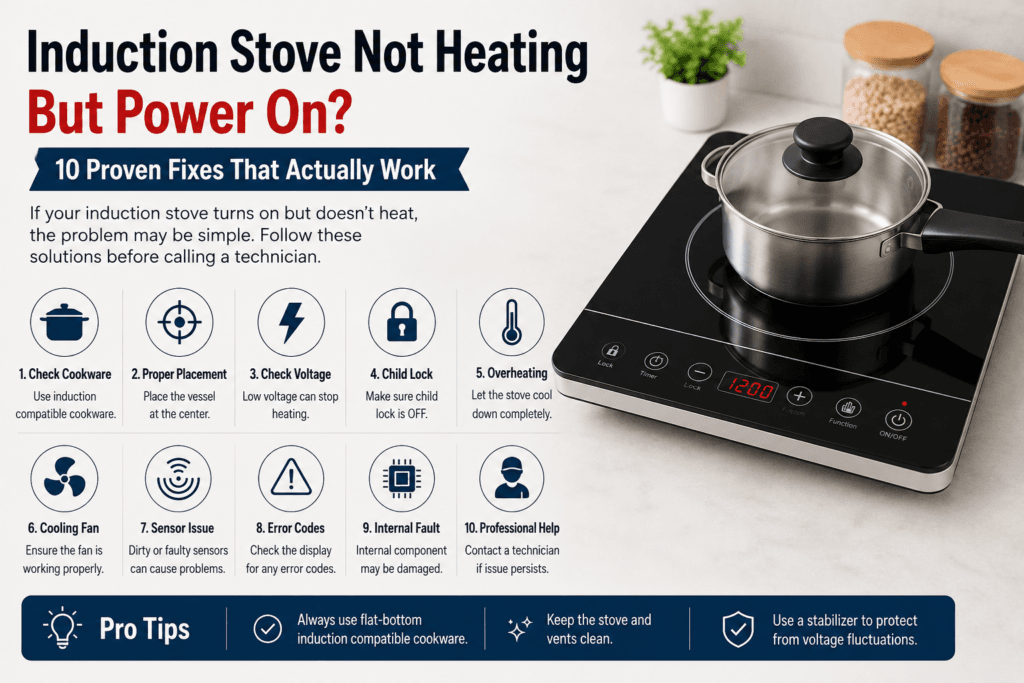 Induction Stove Not Heating But Power On