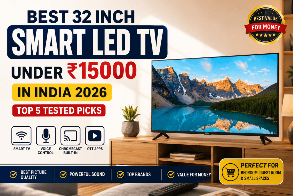 Best 32 Inch Smart LED TV Under ₹15000 in India 2026