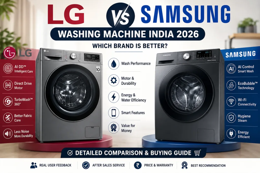 LG vs Samsung washing machine India
