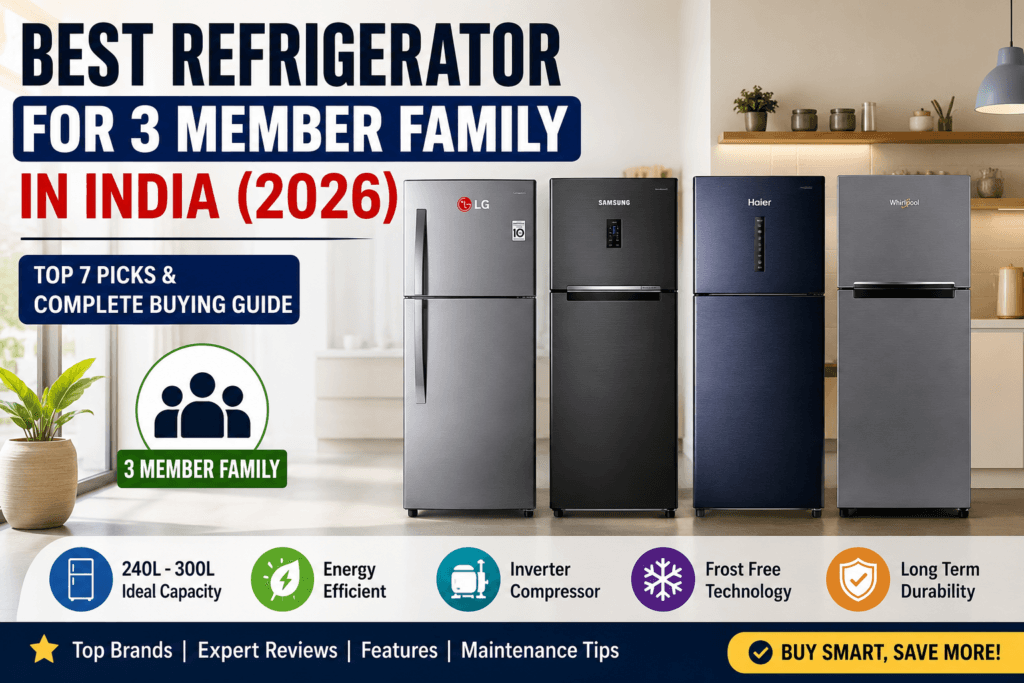Best Refrigerator for 3 Member Family India